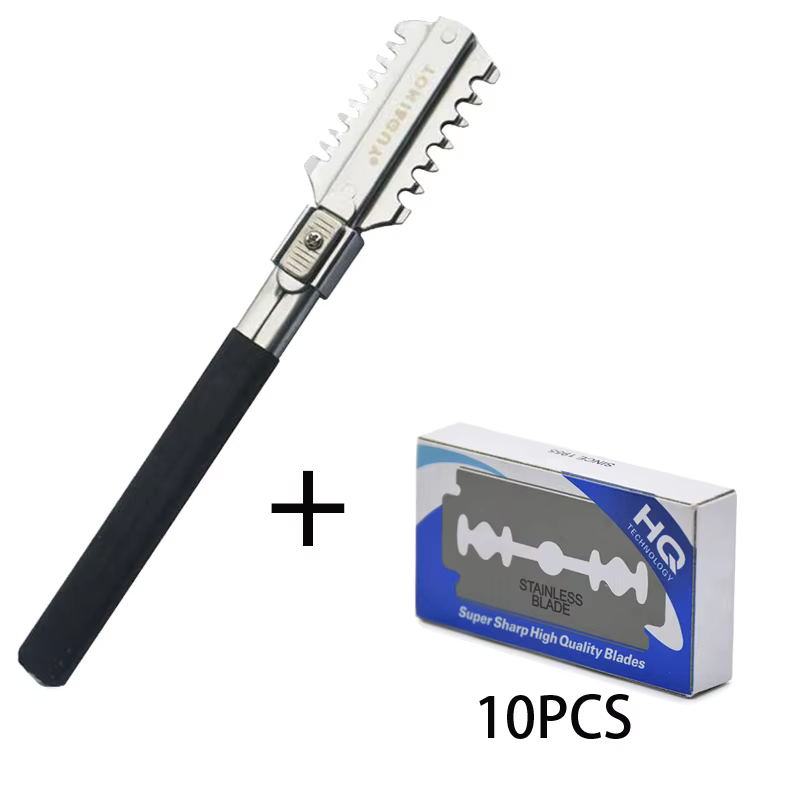 Men'S Grooming Clippers - Double-Edge Shaving Haircut Razor Knife Blades