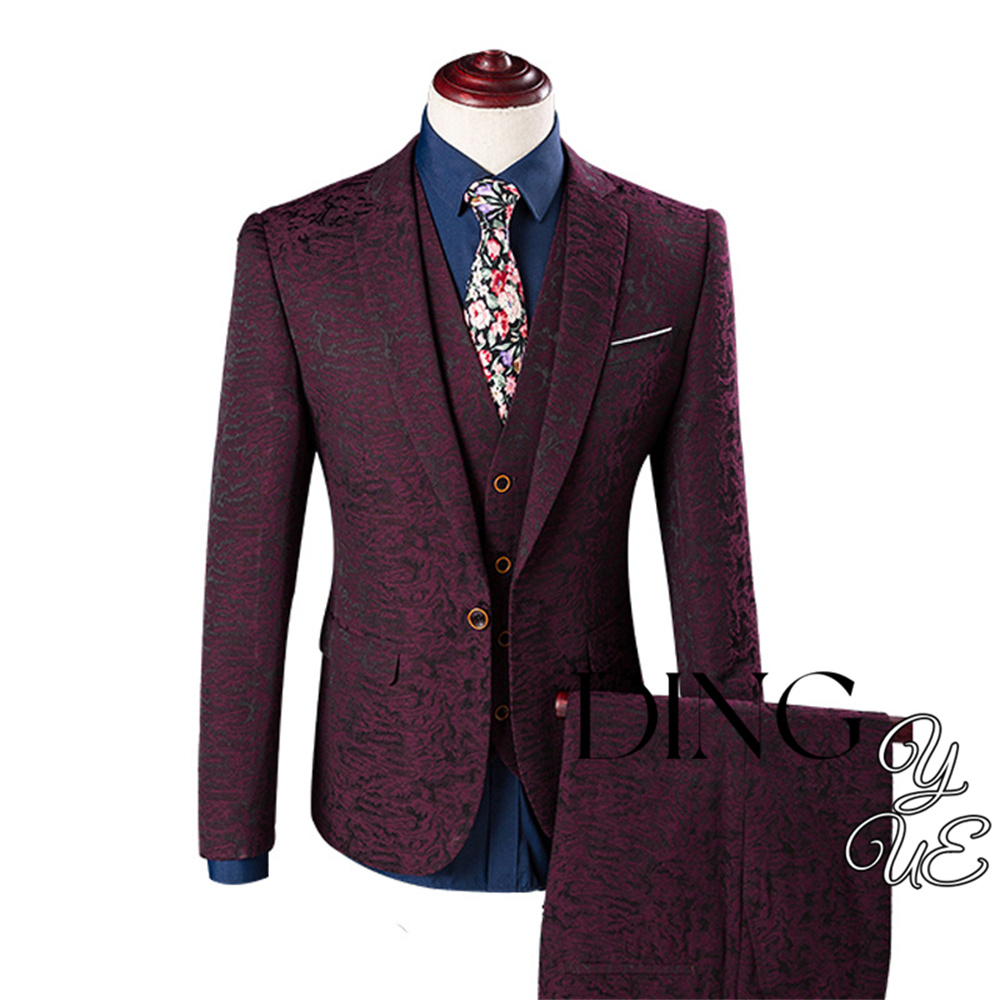Mens Grooming Brand - Blazer Vest Pants High-end Brand Solid