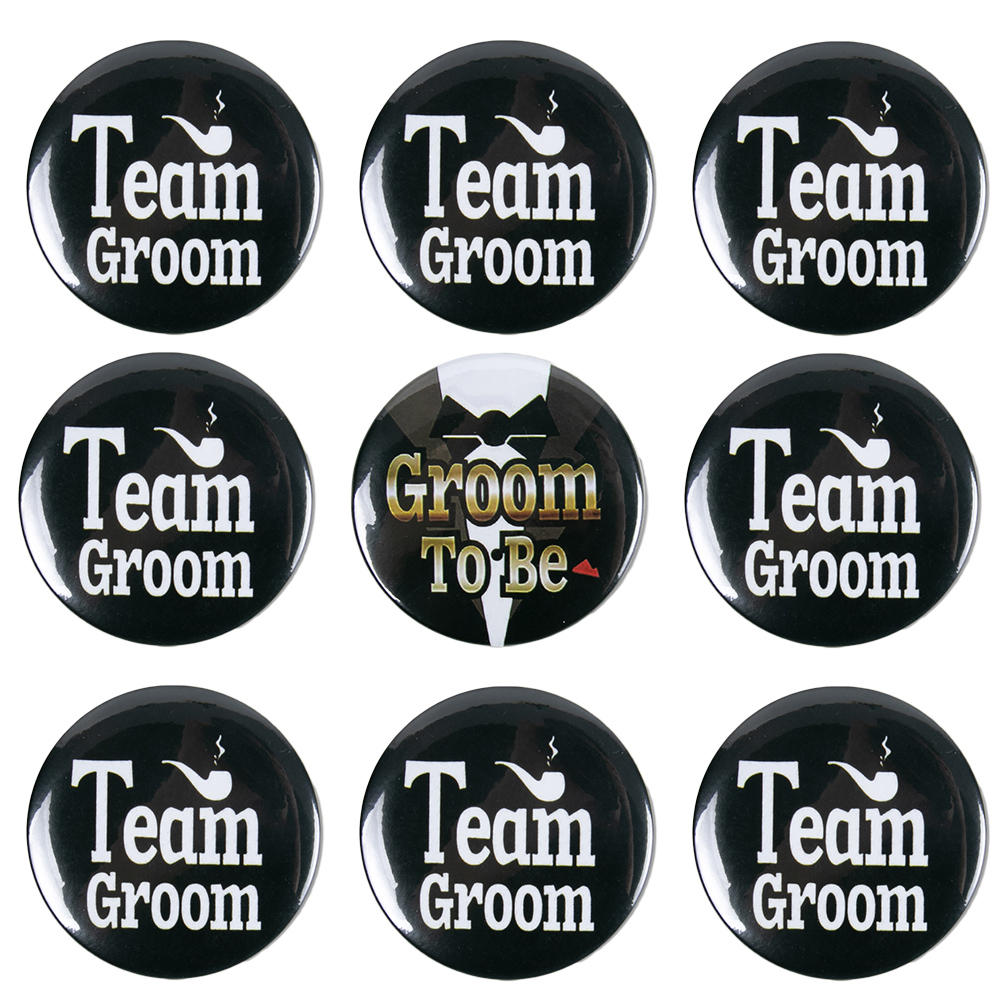 Men'S Grooming Gift Ideas - 1-12pcs Bachelor Party Badge Pins Team