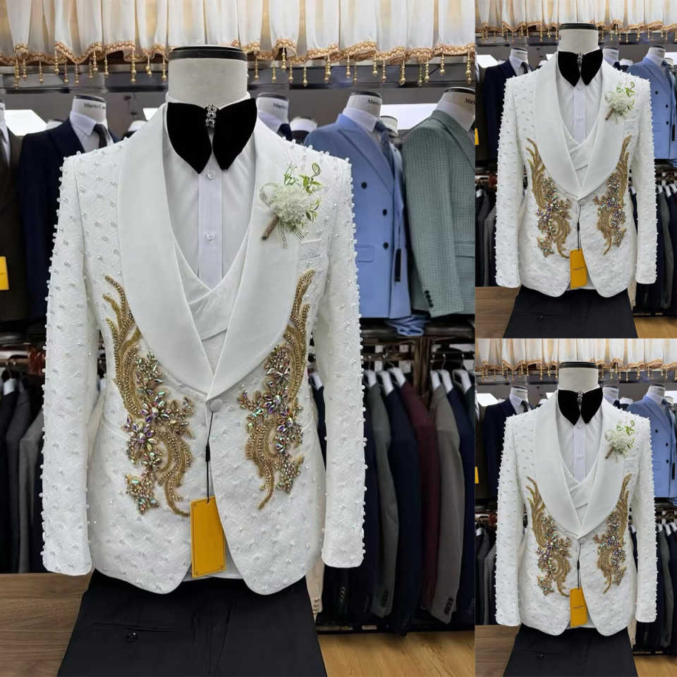 Men'S Grooming Pictures - Real Picture Wedding Men Suits Tailor-Made