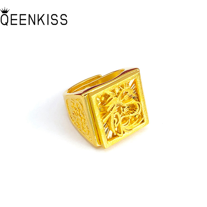 Men'S Grooming Gifts - QEENKISS 24KT Gold Vintage Dragon Ring
