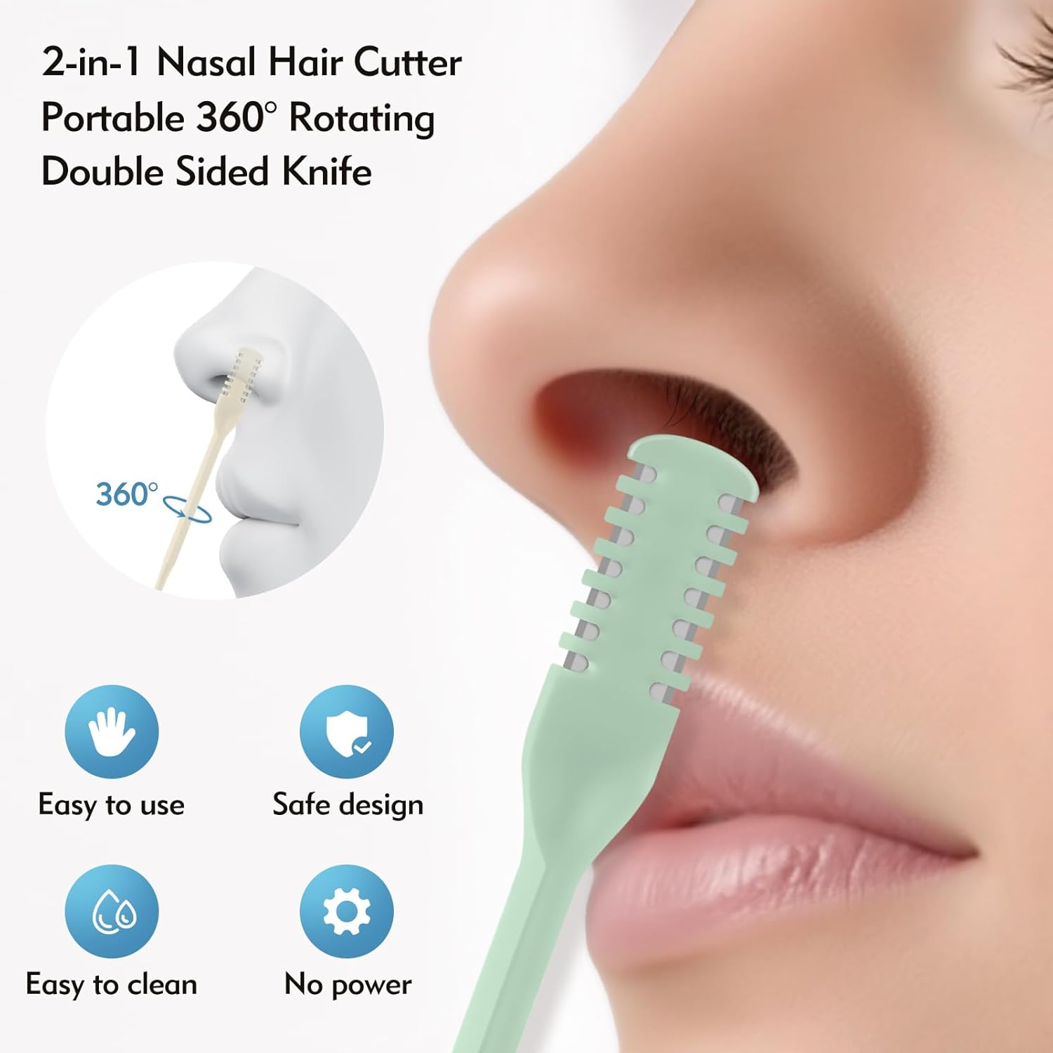 5/20/50Pcs 2-in-1 Nasal Cutter - Men'S Grooming Clippers 评论和价格