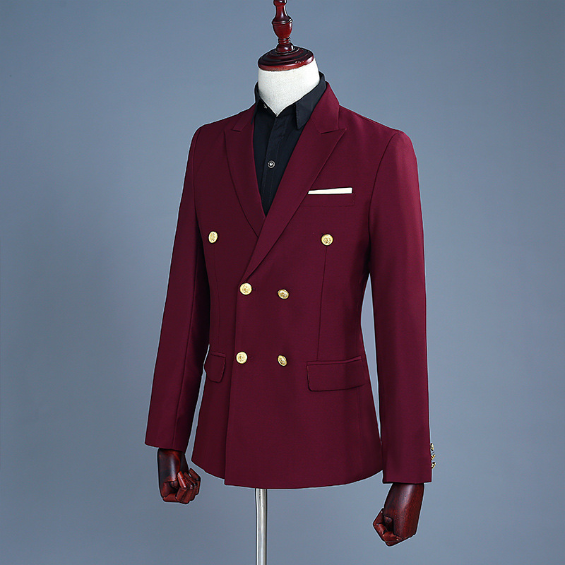 Double Row Gold Button Suit Se - Men'S Grooming Dress Code 评论和价格