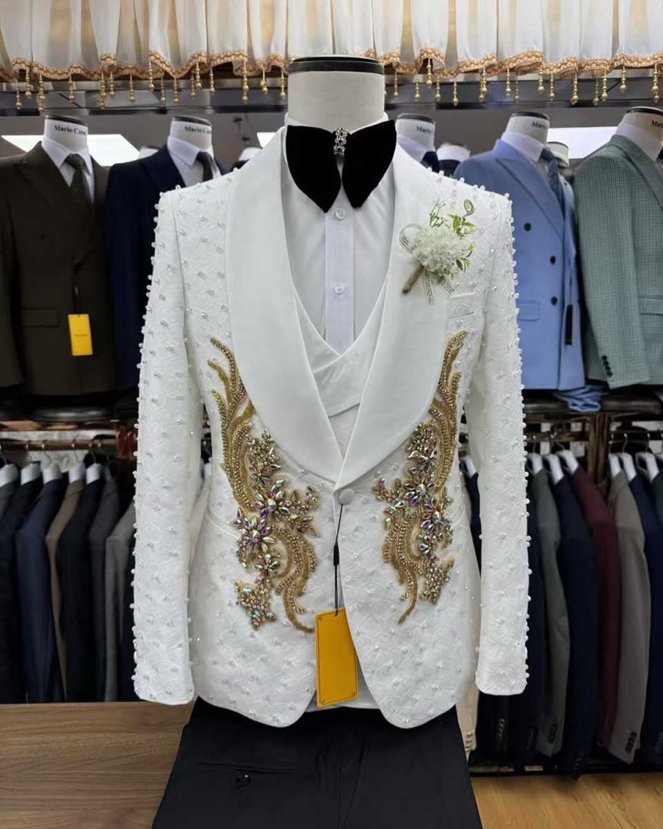 Real Picture Wedding Men Suits - Men'S Grooming Pictures 评论和价格