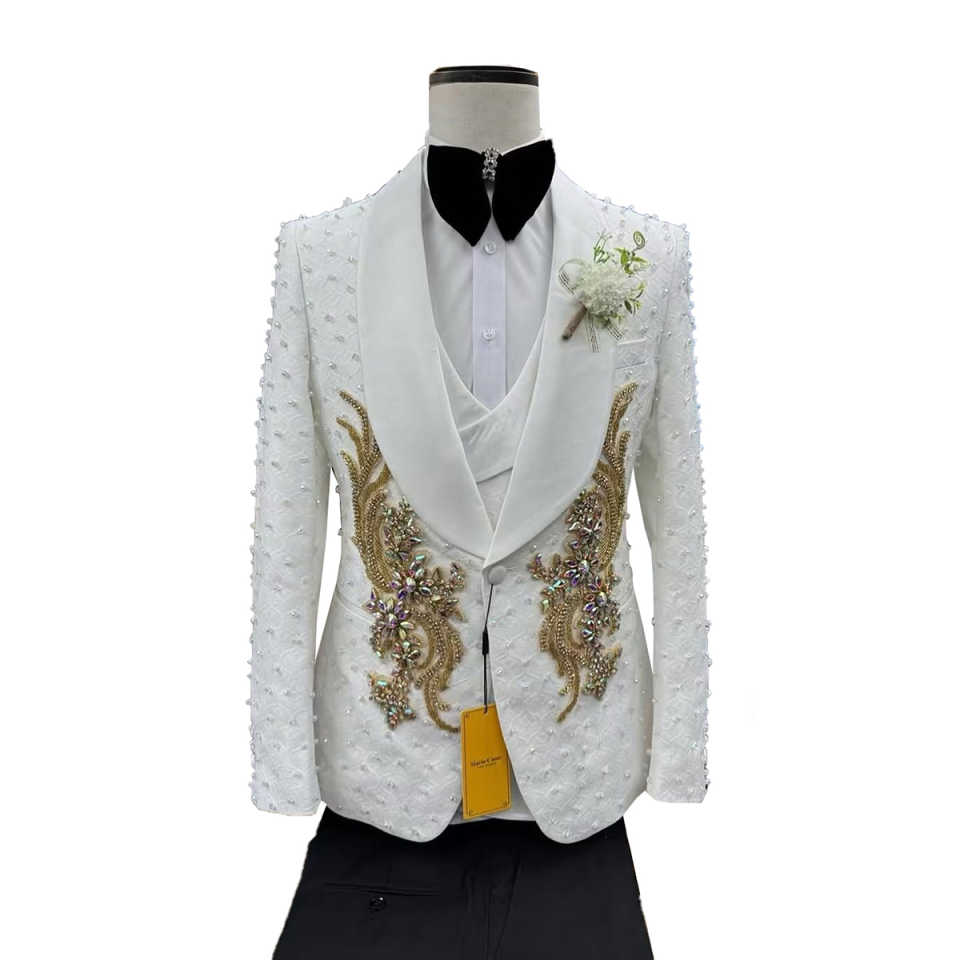 Real Picture Wedding Men Suits - Men'S Grooming Pictures 评论和价格